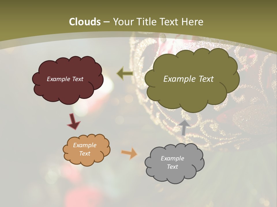 A Christmas Ornament Hanging From A Tree PowerPoint Template