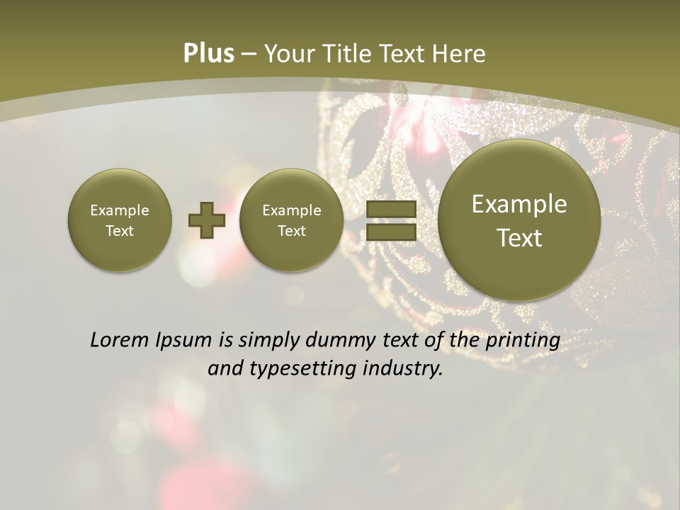 A Christmas Ornament Hanging From A Tree PowerPoint Template