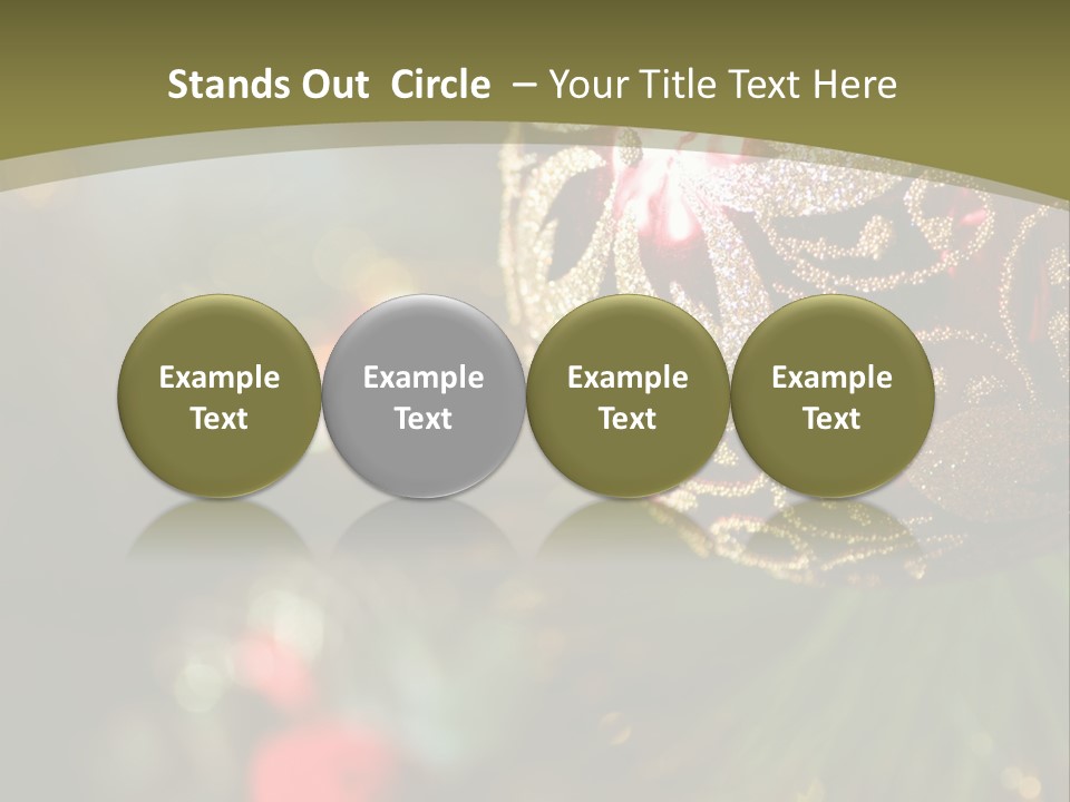 A Christmas Ornament Hanging From A Tree PowerPoint Template