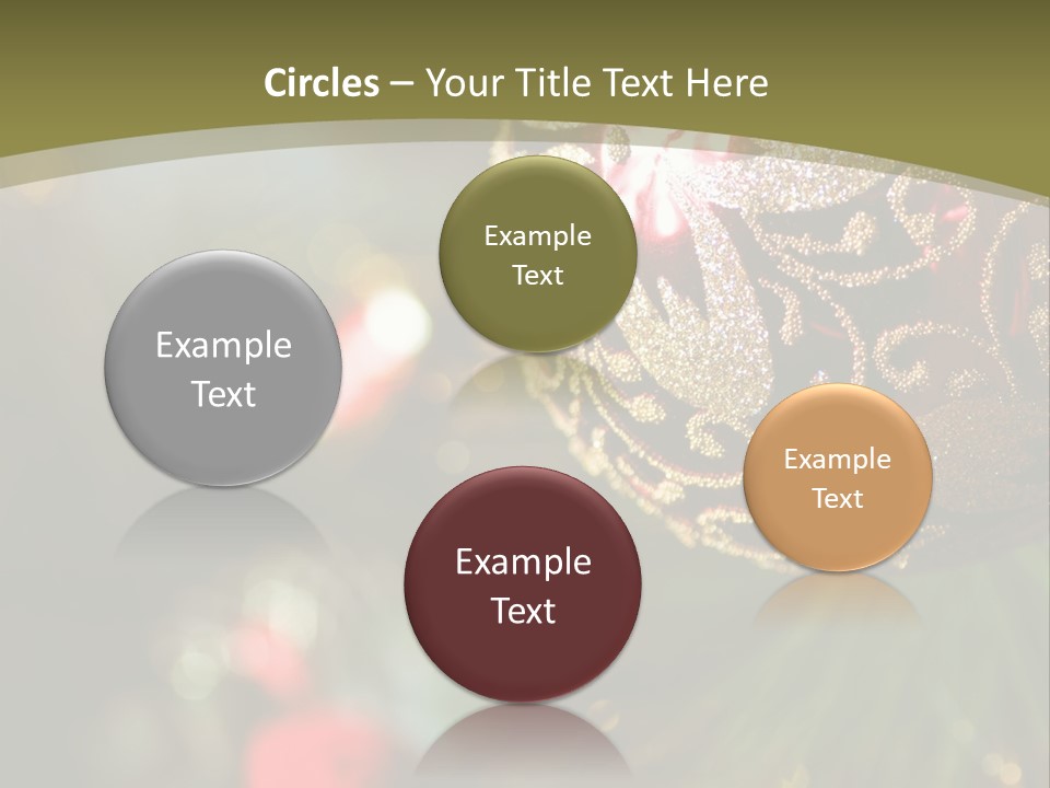A Christmas Ornament Hanging From A Tree PowerPoint Template