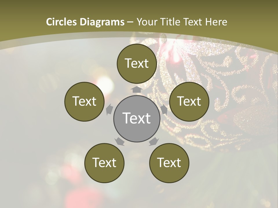 A Christmas Ornament Hanging From A Tree PowerPoint Template