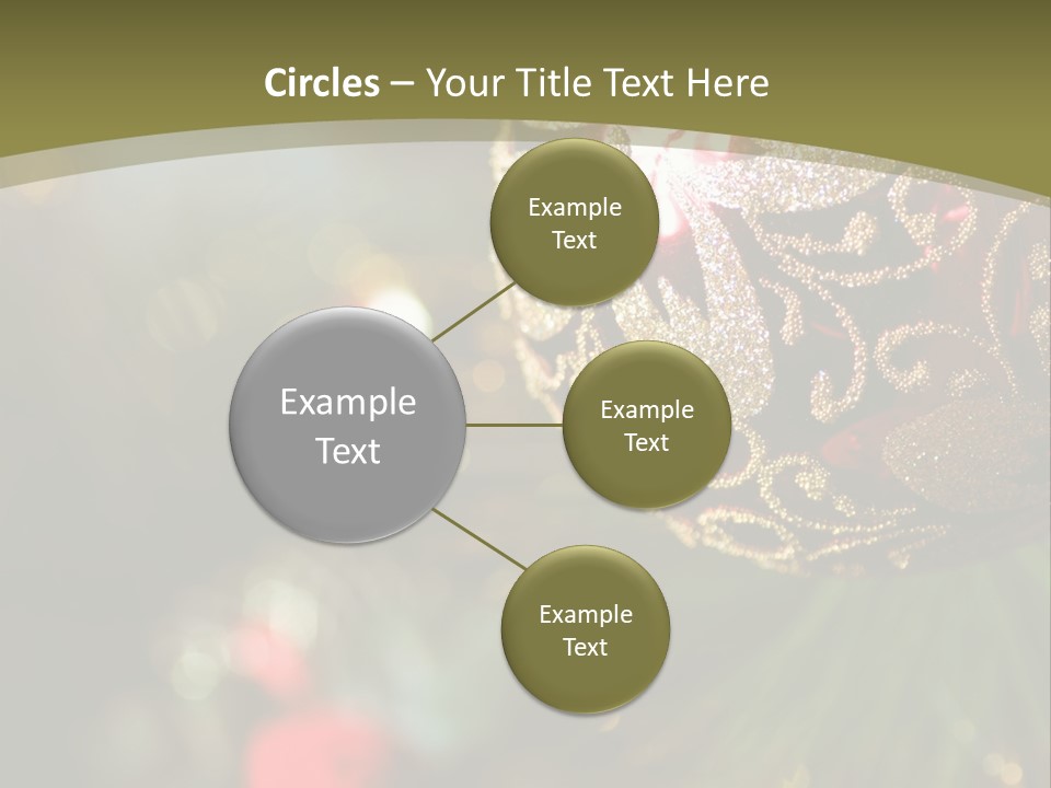 A Christmas Ornament Hanging From A Tree PowerPoint Template