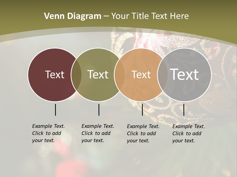 A Christmas Ornament Hanging From A Tree PowerPoint Template