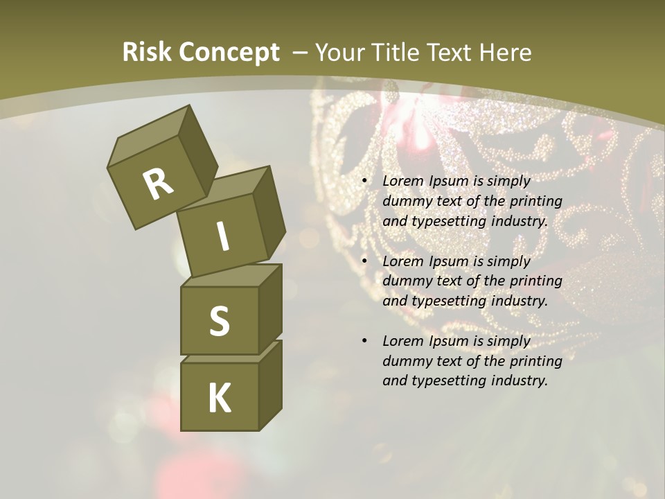 A Christmas Ornament Hanging From A Tree PowerPoint Template
