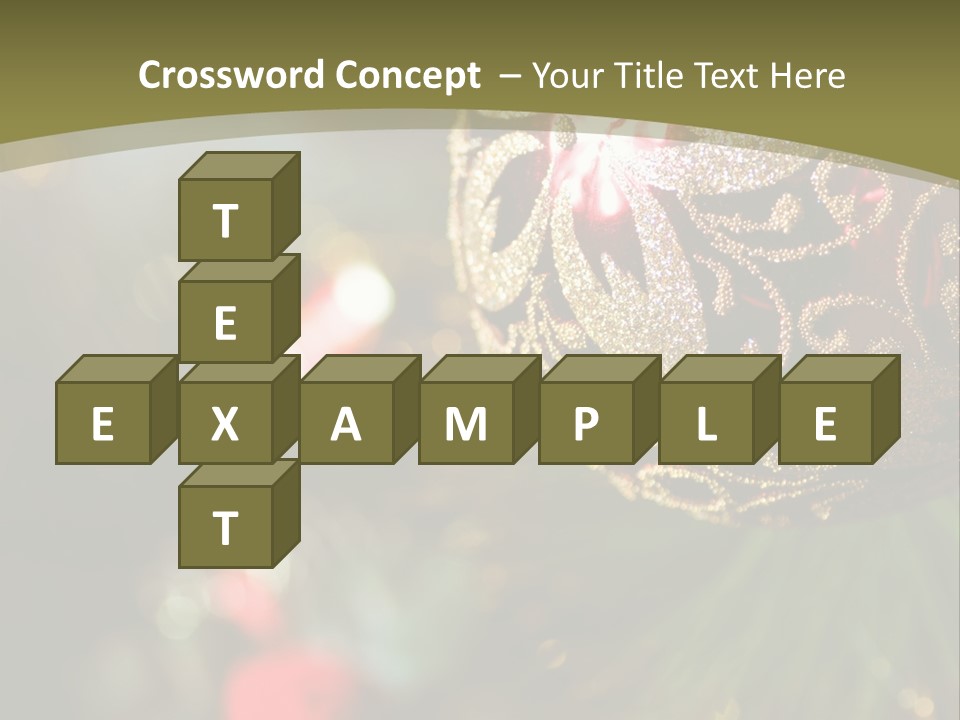 A Christmas Ornament Hanging From A Tree PowerPoint Template