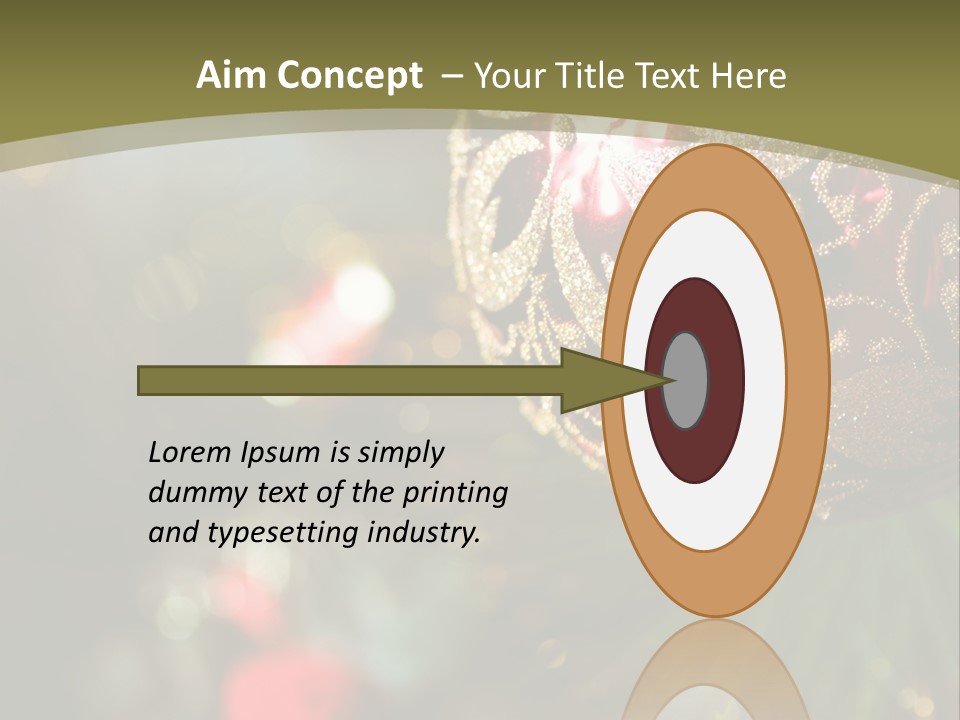 A Christmas Ornament Hanging From A Tree PowerPoint Template