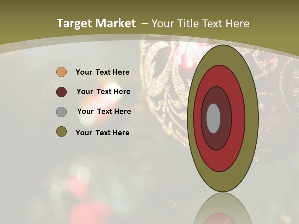 A Christmas Ornament Hanging From A Tree PowerPoint Template