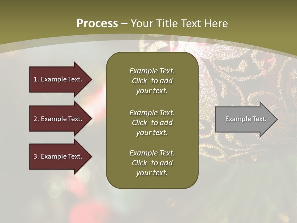 A Christmas Ornament Hanging From A Tree PowerPoint Template
