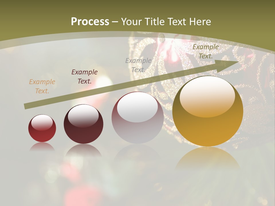 A Christmas Ornament Hanging From A Tree PowerPoint Template