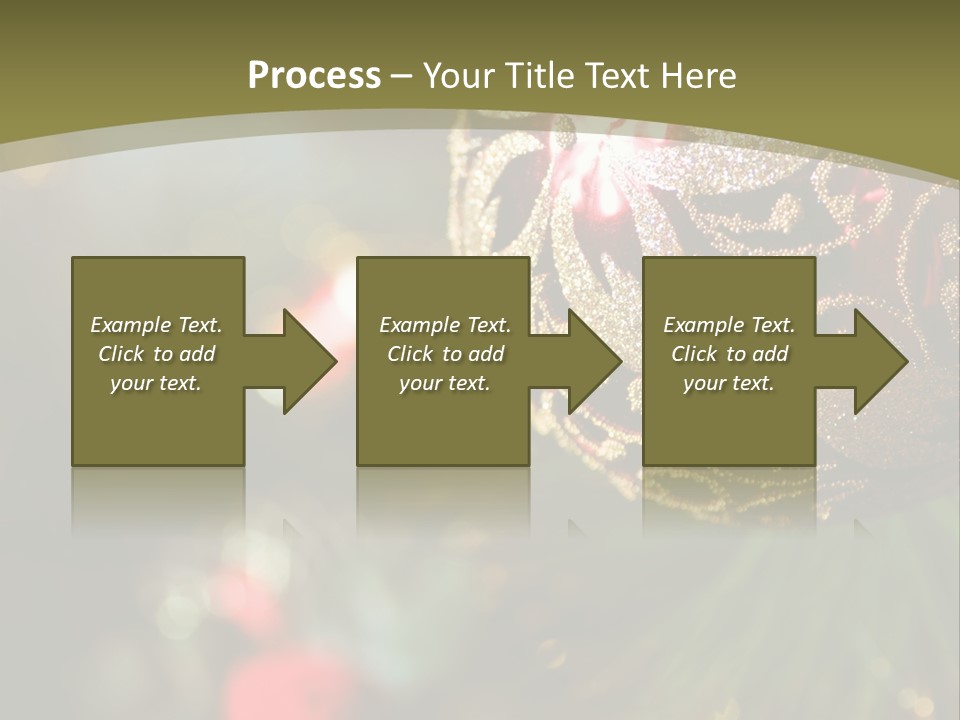 A Christmas Ornament Hanging From A Tree PowerPoint Template