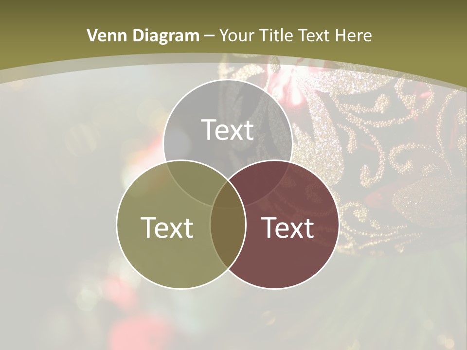 A Christmas Ornament Hanging From A Tree PowerPoint Template