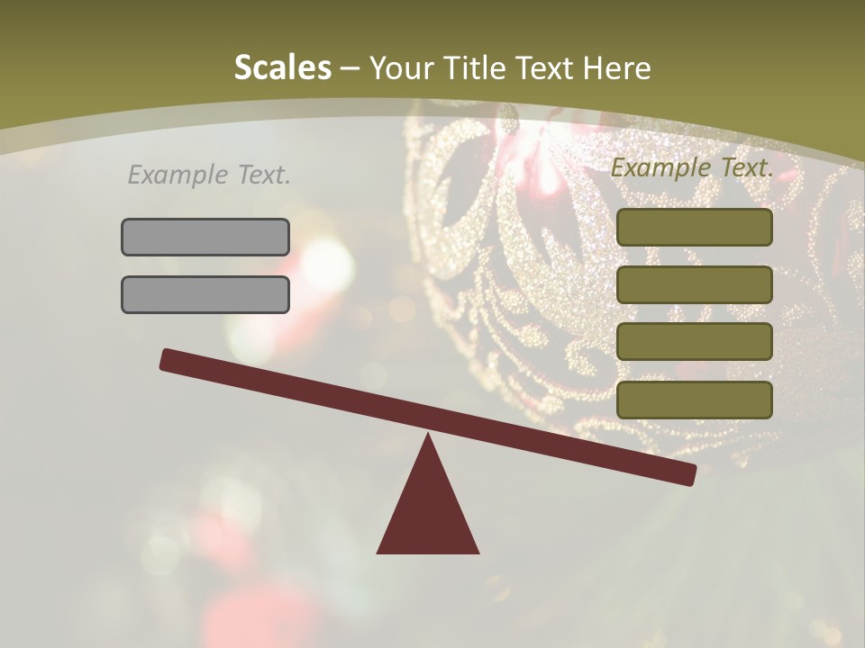 A Christmas Ornament Hanging From A Tree PowerPoint Template