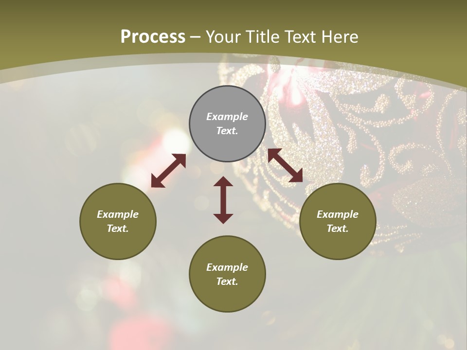 A Christmas Ornament Hanging From A Tree PowerPoint Template