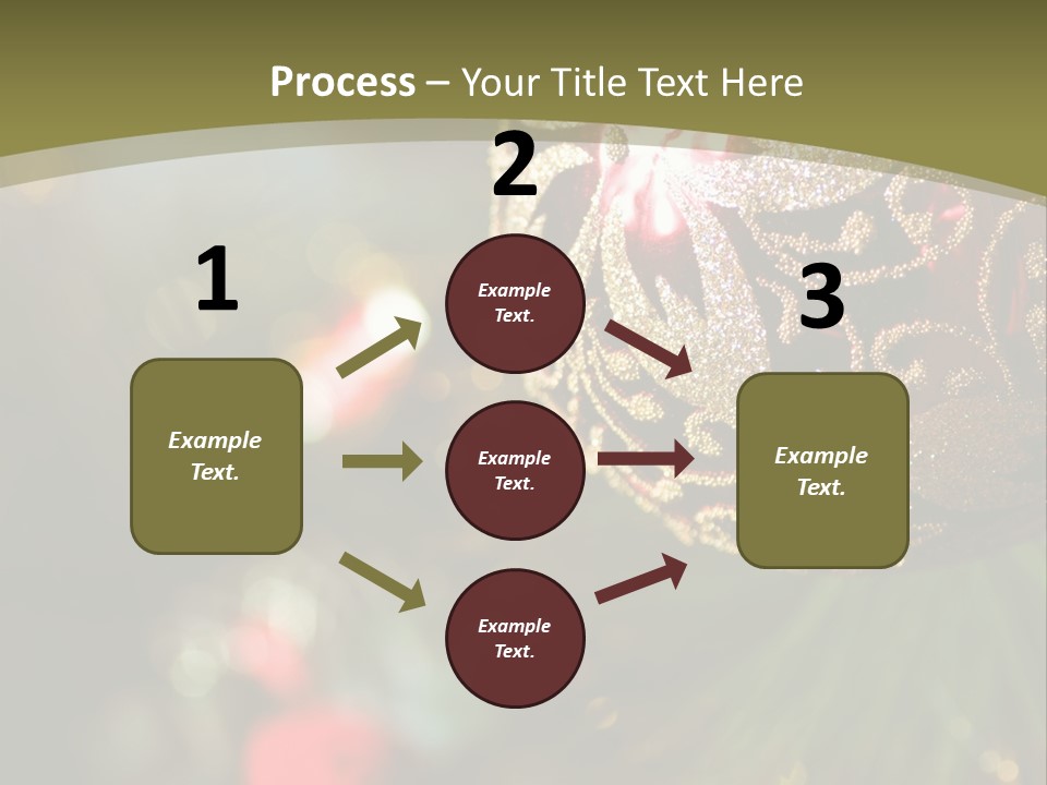 A Christmas Ornament Hanging From A Tree PowerPoint Template