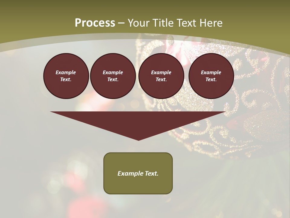 A Christmas Ornament Hanging From A Tree PowerPoint Template