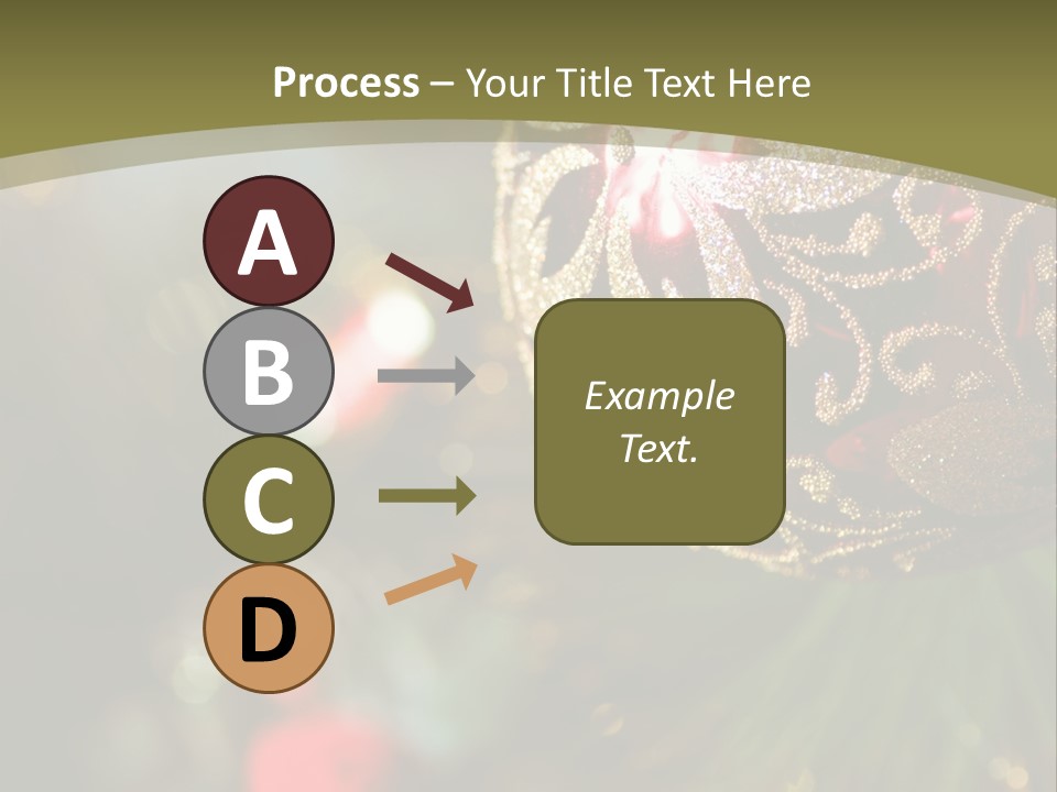 A Christmas Ornament Hanging From A Tree PowerPoint Template