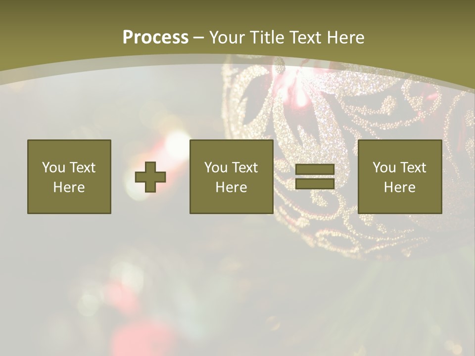 A Christmas Ornament Hanging From A Tree PowerPoint Template