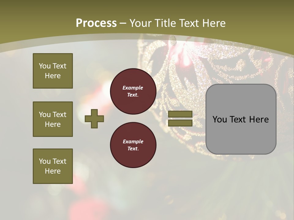 A Christmas Ornament Hanging From A Tree PowerPoint Template