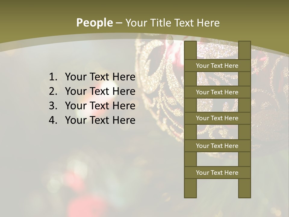 A Christmas Ornament Hanging From A Tree PowerPoint Template