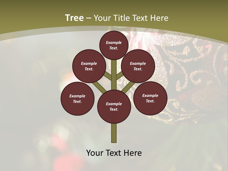 A Christmas Ornament Hanging From A Tree PowerPoint Template