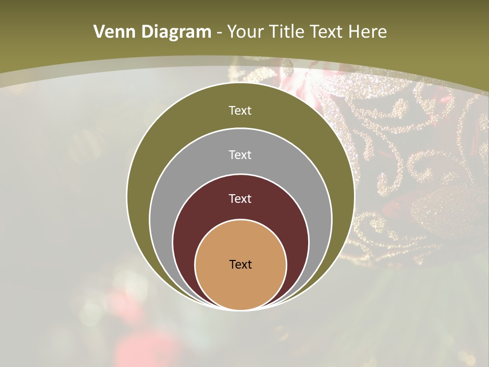 A Christmas Ornament Hanging From A Tree PowerPoint Template