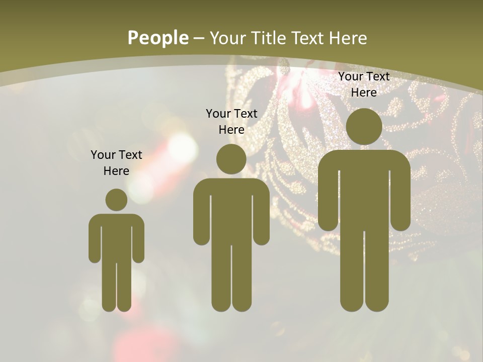 A Christmas Ornament Hanging From A Tree PowerPoint Template