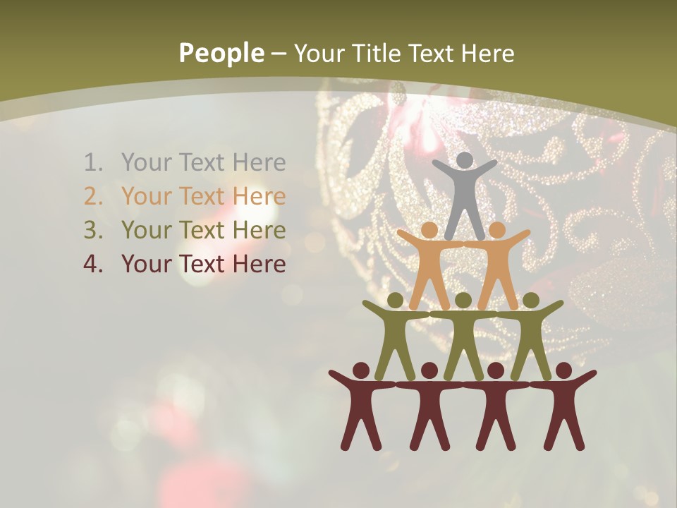 A Christmas Ornament Hanging From A Tree PowerPoint Template