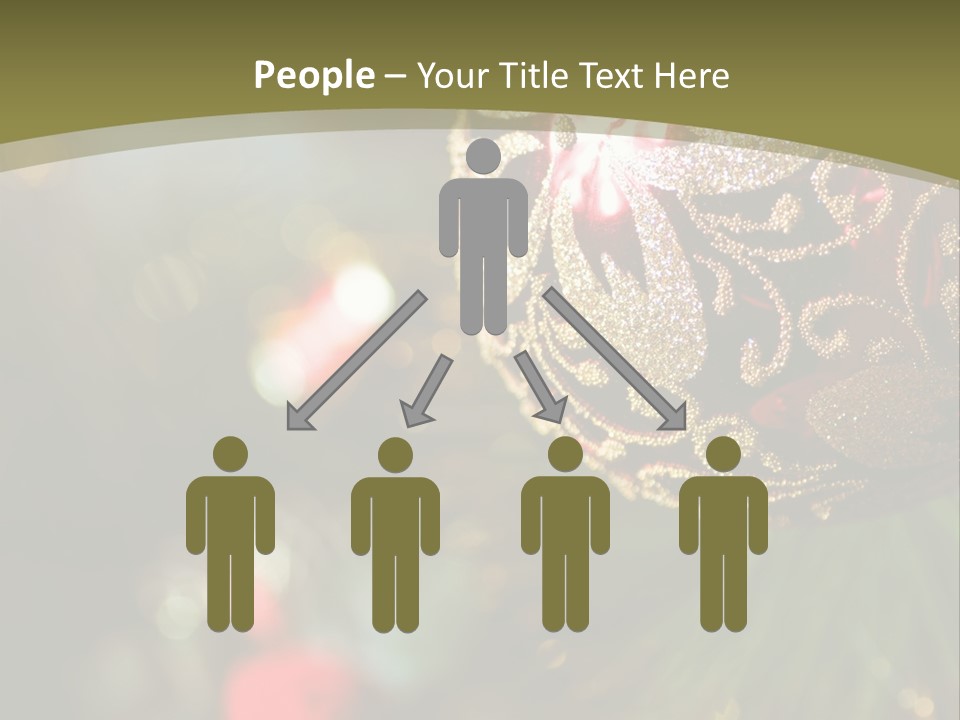 A Christmas Ornament Hanging From A Tree PowerPoint Template