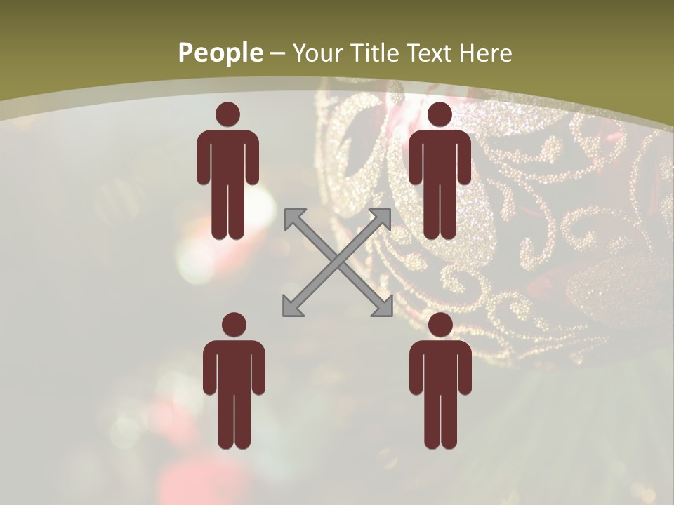 A Christmas Ornament Hanging From A Tree PowerPoint Template