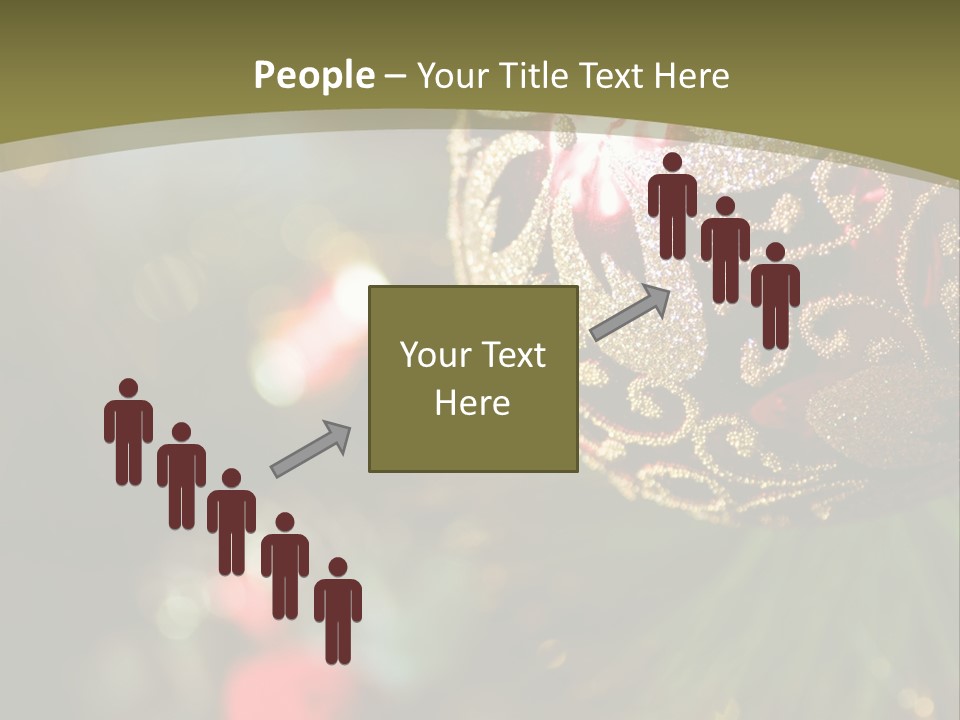 A Christmas Ornament Hanging From A Tree PowerPoint Template