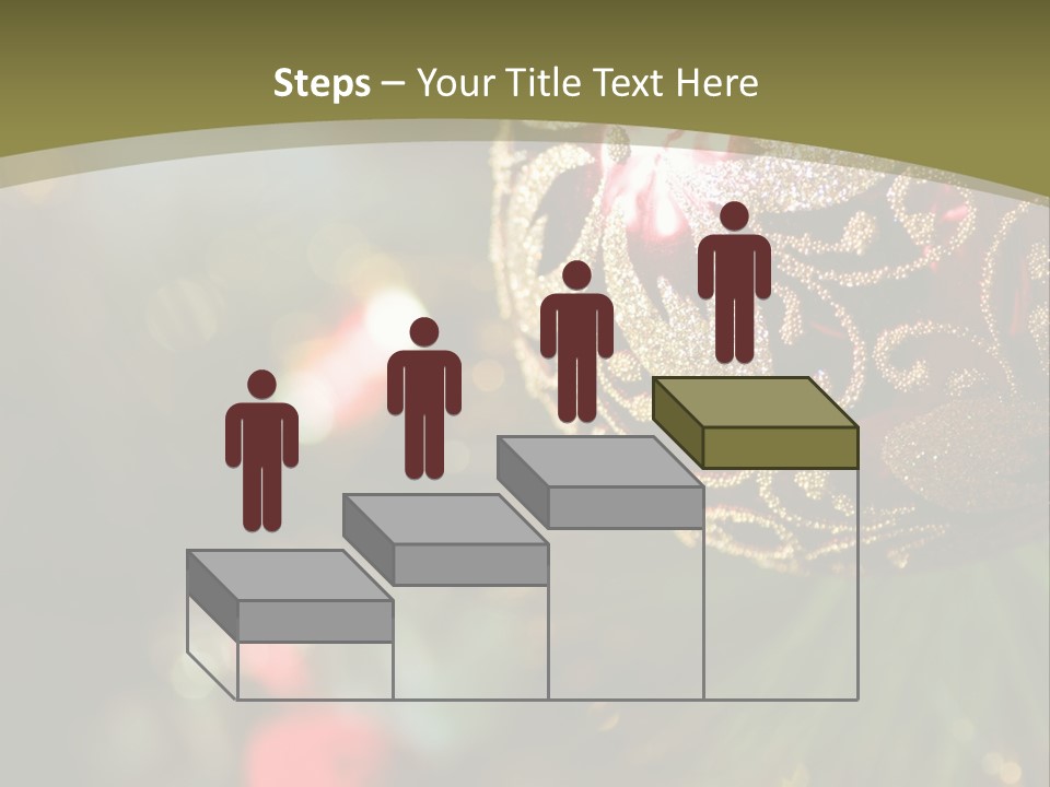 A Christmas Ornament Hanging From A Tree PowerPoint Template