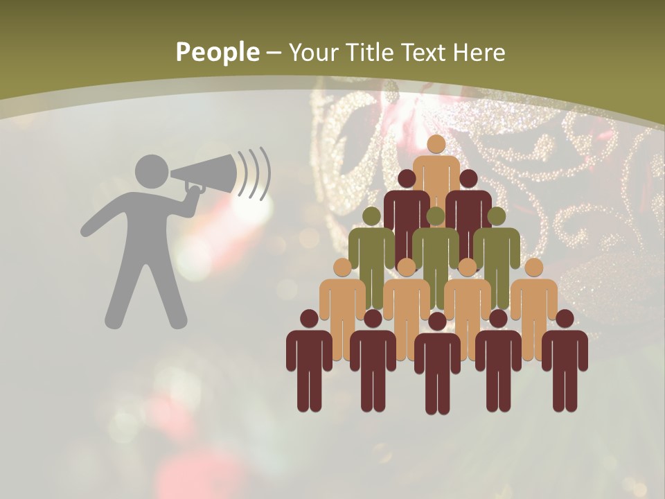 A Christmas Ornament Hanging From A Tree PowerPoint Template