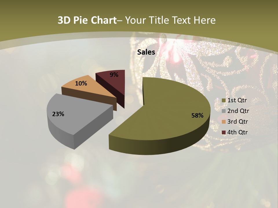 A Christmas Ornament Hanging From A Tree PowerPoint Template