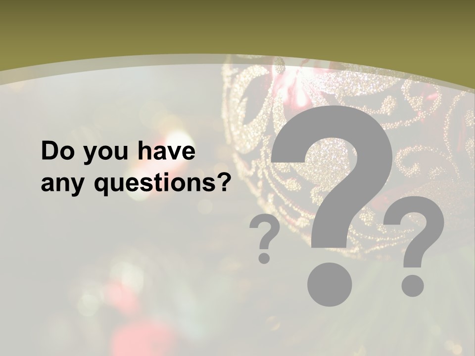 A Christmas Ornament Hanging From A Tree PowerPoint Template