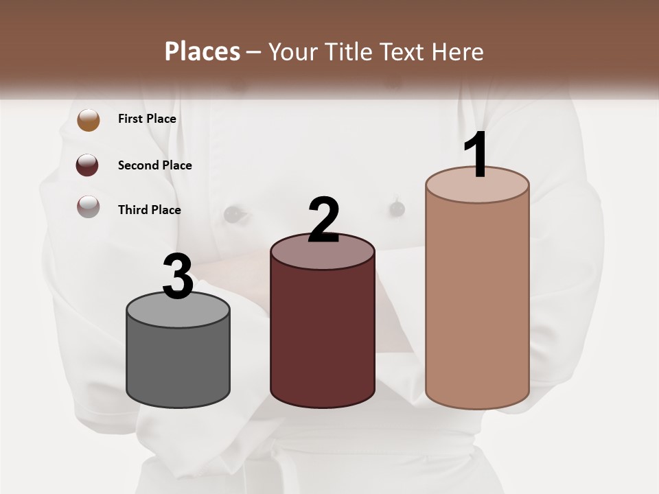 A Chef Is Standing With His Arms Crossed PowerPoint Template