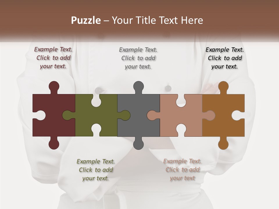 A Chef Is Standing With His Arms Crossed PowerPoint Template
