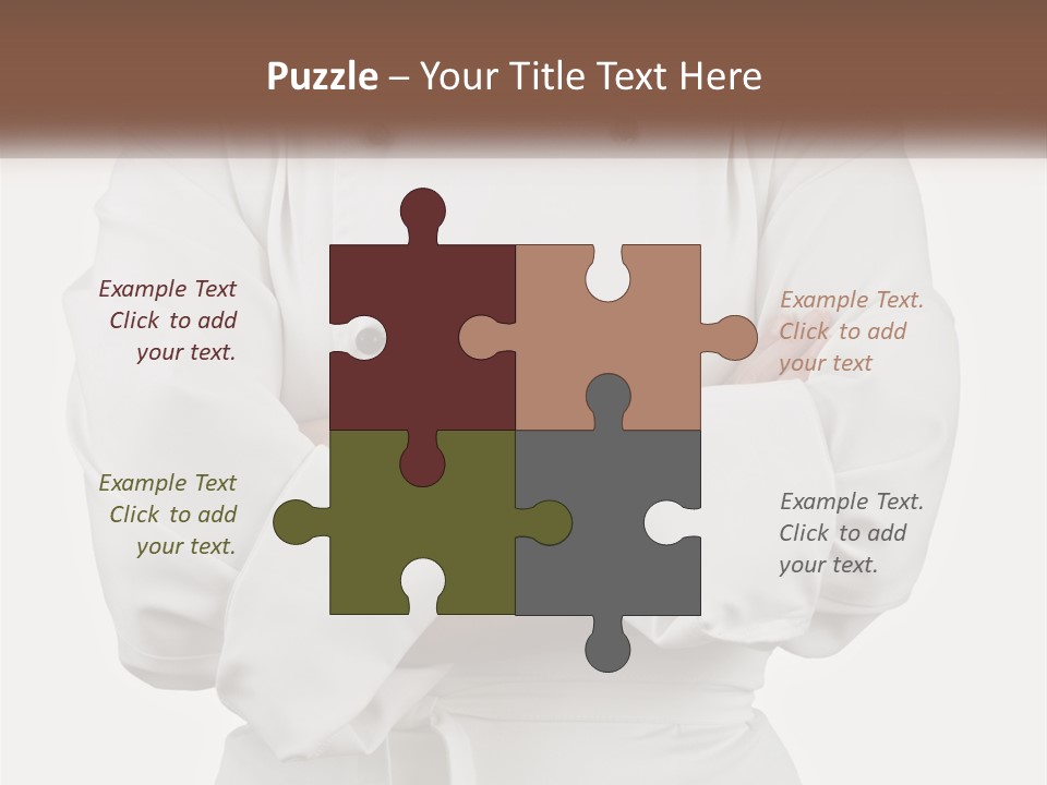 A Chef Is Standing With His Arms Crossed PowerPoint Template