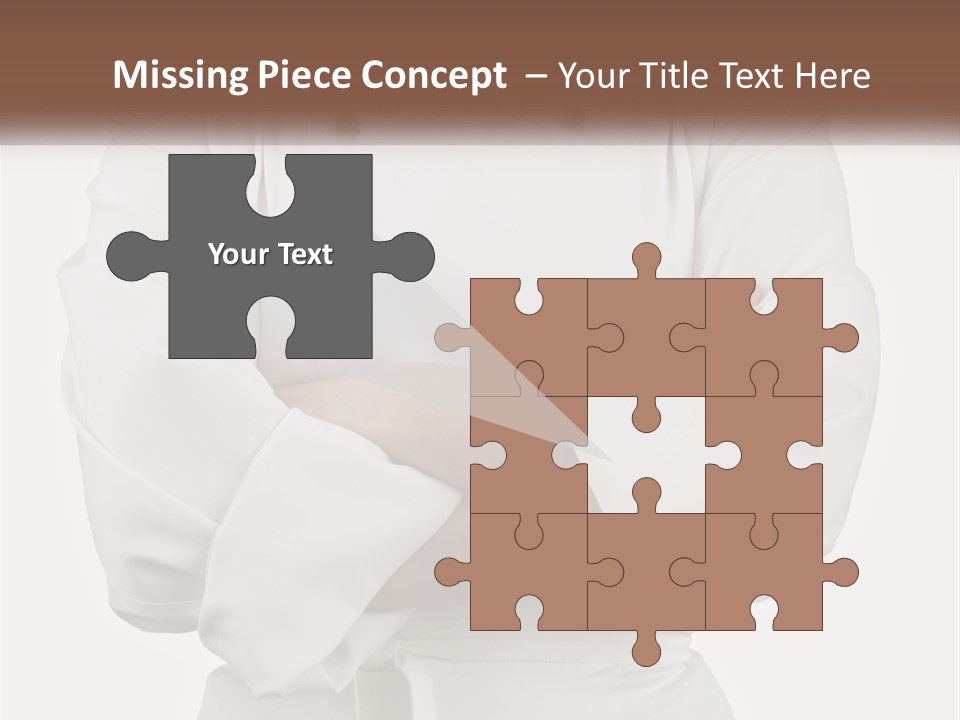 A Chef Is Standing With His Arms Crossed PowerPoint Template