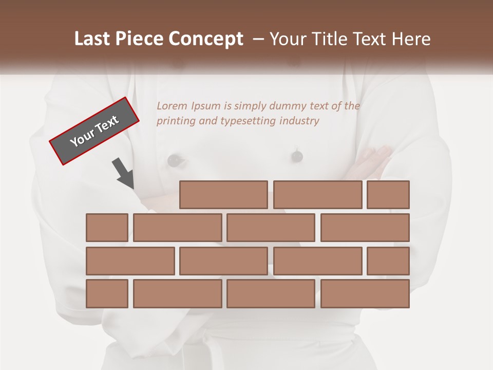 A Chef Is Standing With His Arms Crossed PowerPoint Template