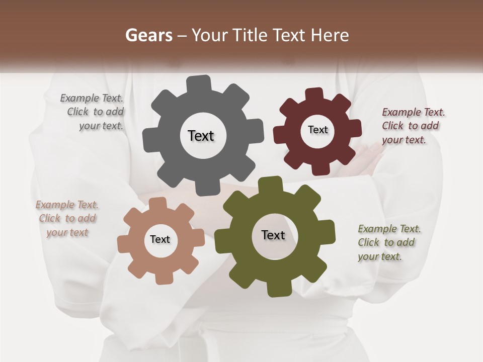 A Chef Is Standing With His Arms Crossed PowerPoint Template