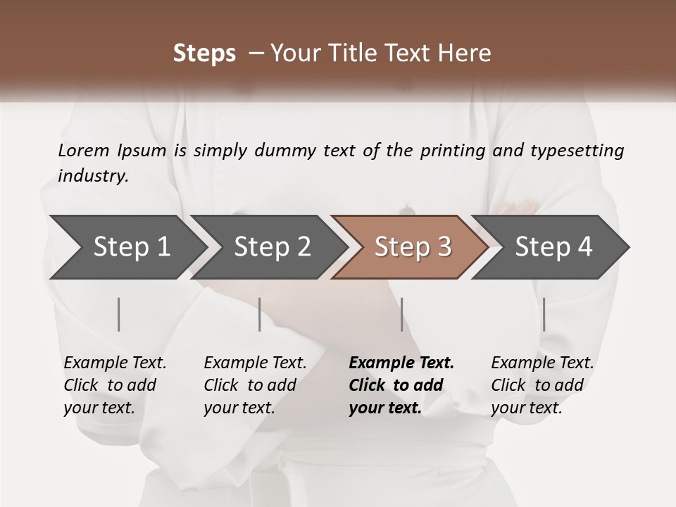 A Chef Is Standing With His Arms Crossed PowerPoint Template