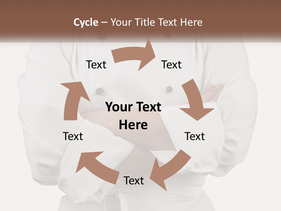 A Chef Is Standing With His Arms Crossed PowerPoint Template