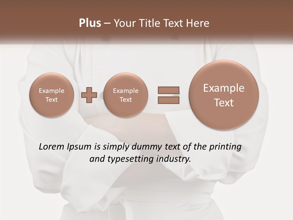 A Chef Is Standing With His Arms Crossed PowerPoint Template