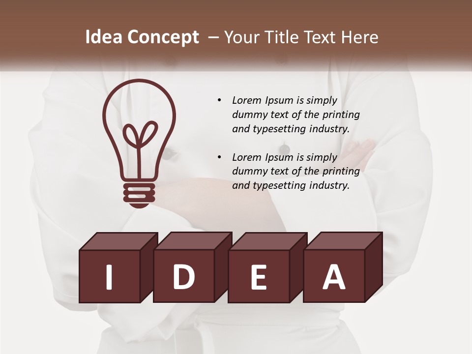 A Chef Is Standing With His Arms Crossed PowerPoint Template