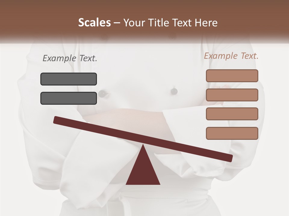 A Chef Is Standing With His Arms Crossed PowerPoint Template