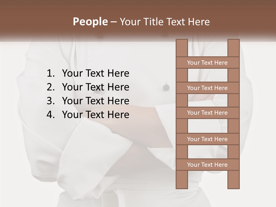 A Chef Is Standing With His Arms Crossed PowerPoint Template