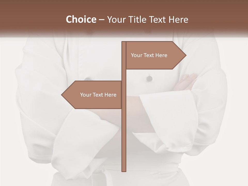 A Chef Is Standing With His Arms Crossed PowerPoint Template