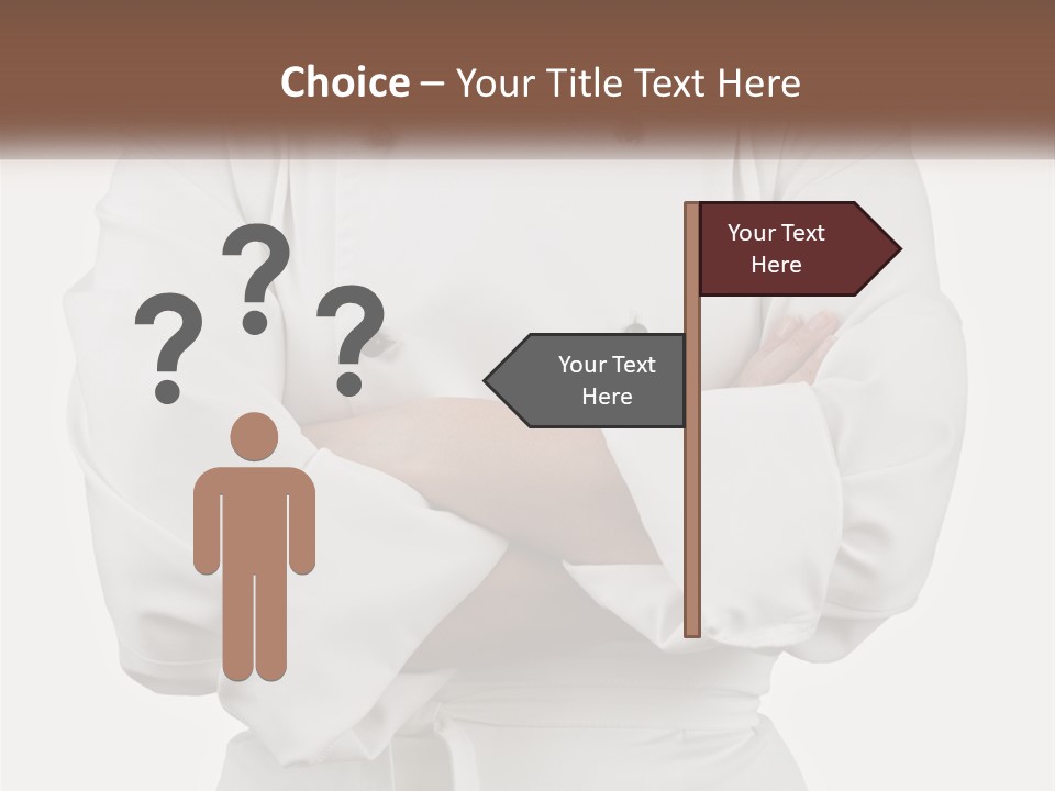 A Chef Is Standing With His Arms Crossed PowerPoint Template