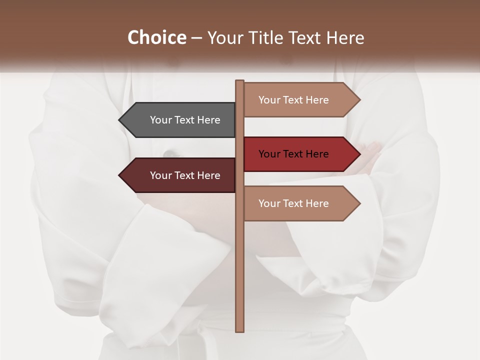 A Chef Is Standing With His Arms Crossed PowerPoint Template