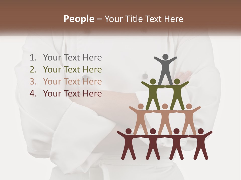 A Chef Is Standing With His Arms Crossed PowerPoint Template